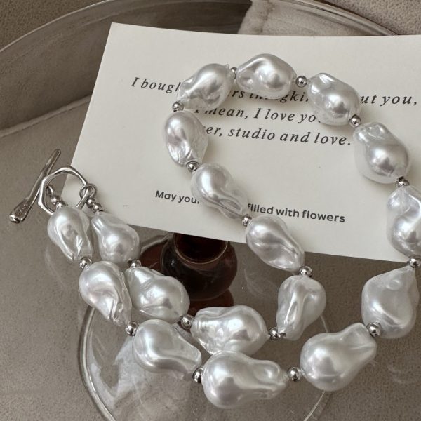 Wholesale 925 Sterling Silver Baroque Pearl Necklace - Image 2