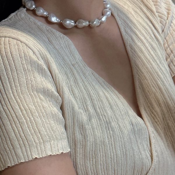Wholesale 925 Sterling Silver Baroque Pearl Necklace - Image 4