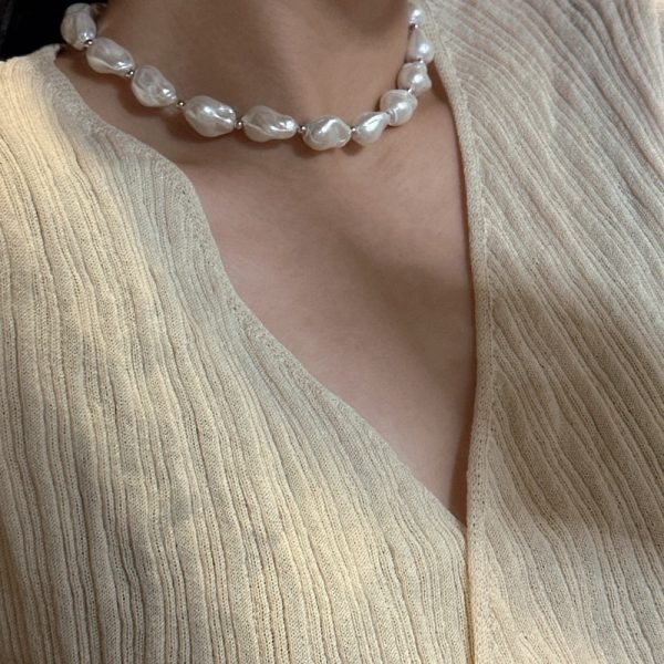 Wholesale 925 Sterling Silver Baroque Pearl Necklace - Image 5