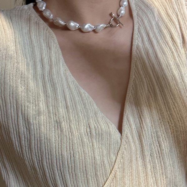 Wholesale 925 Sterling Silver Baroque Pearl Necklace - Image 6