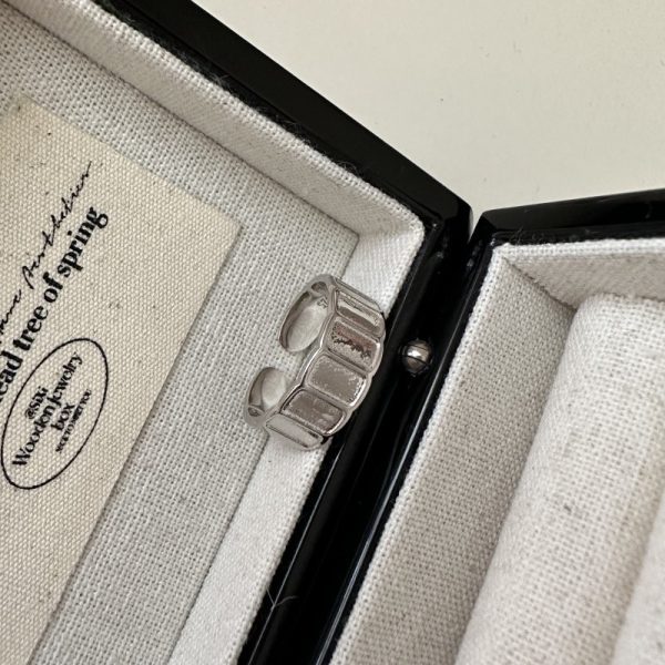 Wholesale 925 Sterling Silver Rectangular Ring - Image 3