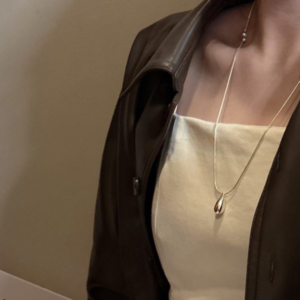 Wholesale 925 Sterling Silver Adjustable Teardrop Necklace - Image 5