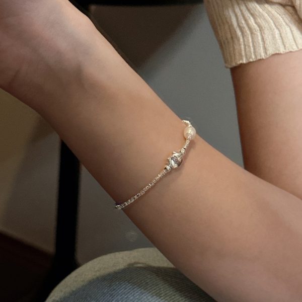 Wholesale 925 Sterling Silver Vintage kitten Bracelet - Image 4