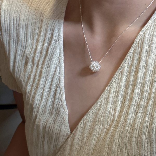 Wholesale 925 Sterling Silver Pearl Ball Necklace - Image 5