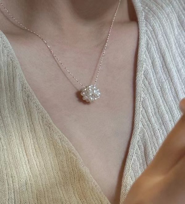 Wholesale 925 Sterling Silver Pearl Ball Necklace - Image 6