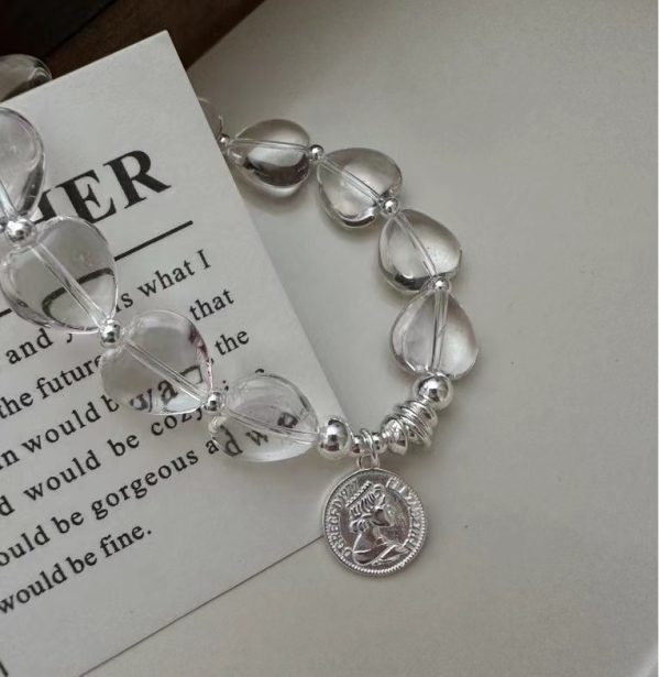 Wholesale 925 Sterling Silver Love White Crystal Portrait Necklace - Image 3