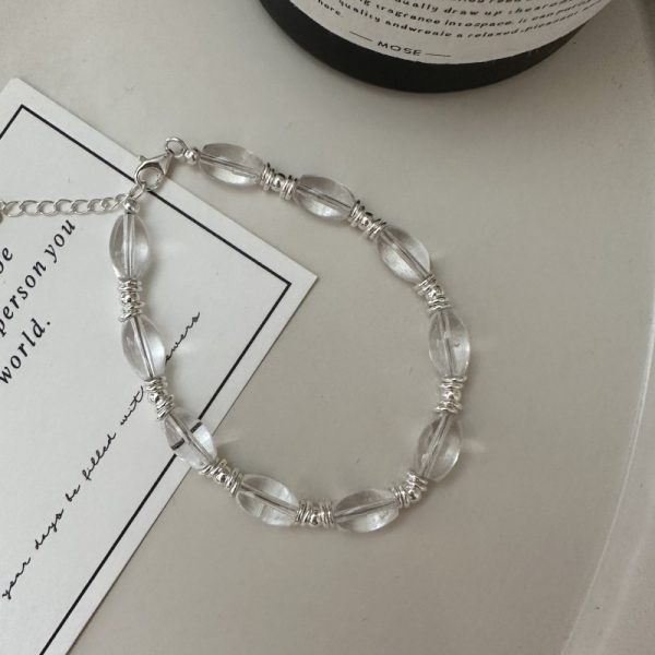 Wholesale 925 Sterling Silver Oval Rock Crystal Quartz Necklace - Image 2