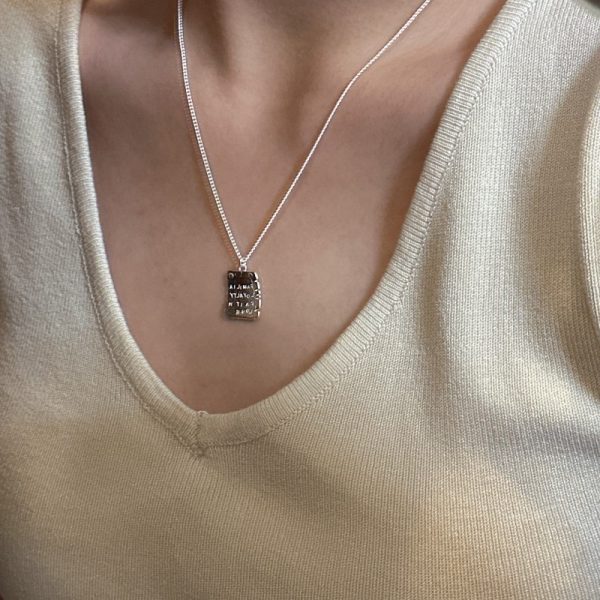Wholesale 925 Sterling Silver Broken Card Necklace - Image 5