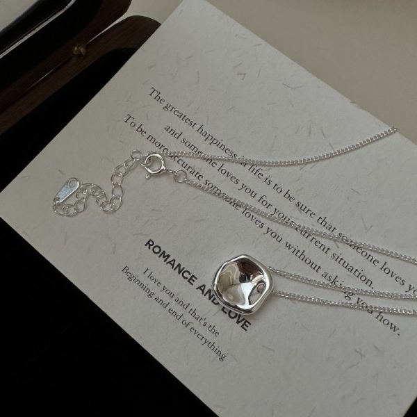 Wholesale 925 Sterling Silver Geometric Collarbone Necklace