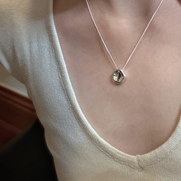 Wholesale 925 Sterling Silver Geometric Collarbone Necklace - Image 5