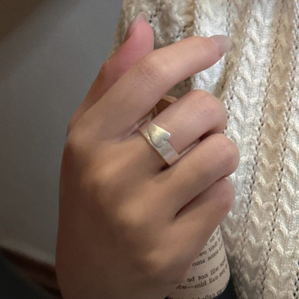 Wholesale 925 Sterling Silver Frosted Love Ring - Image 4