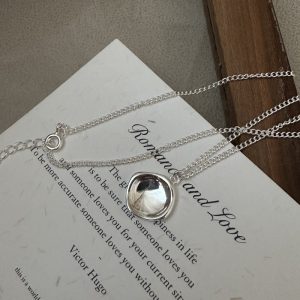 Wholesale 925 Sterling Silver Round Collarbone Necklace