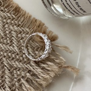 Wholesale 925 Sterling Silver Textured Fashion Ring