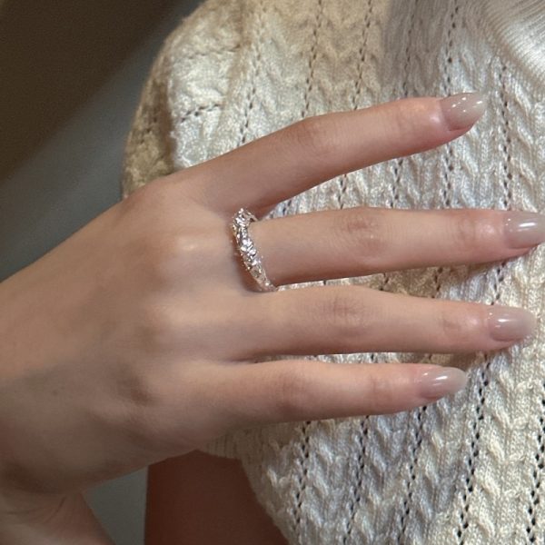 Wholesale 925 Sterling Silver Textured Fashion Ring - Image 4