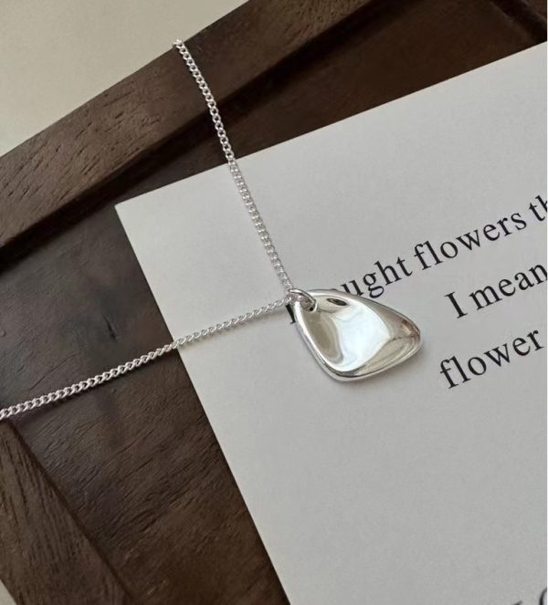 Wholesale 925 Sterling Silver Geometric Collarbone Necklace - Image 2