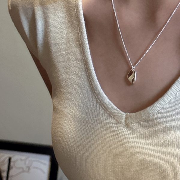 Wholesale 925 Sterling Silver Geometric Collarbone Necklace - Image 4