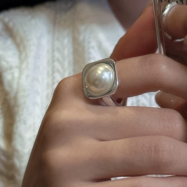 Wholesale 925 Sterling Silver Mabe Pearl Ring - Image 4