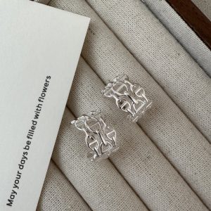 Wholesale 925 Sterling Silver Three Layers Earrings