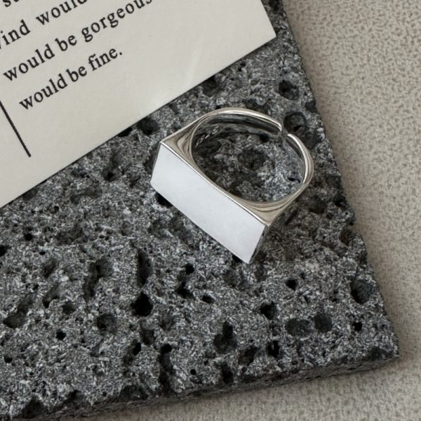 Wholesale 925 Sterling Silver Rectangular Enemal Ring
