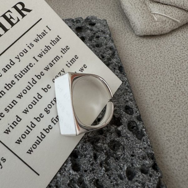 Wholesale 925 Sterling Silver Rectangular Enemal Ring - Image 2