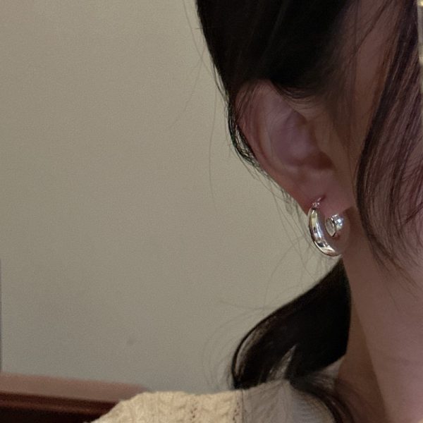 Wholesale 925 Sterling Silver Hollow Hoop Earrings - Image 5