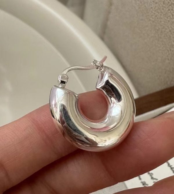 Wholesale 925 Sterling Silver Hollow Hoop Earrings - Image 3
