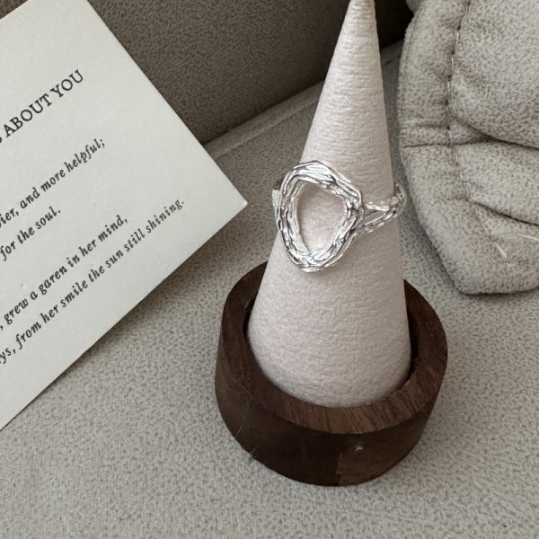 Wholesale 925 Sterling Silver Textured Oval Ring