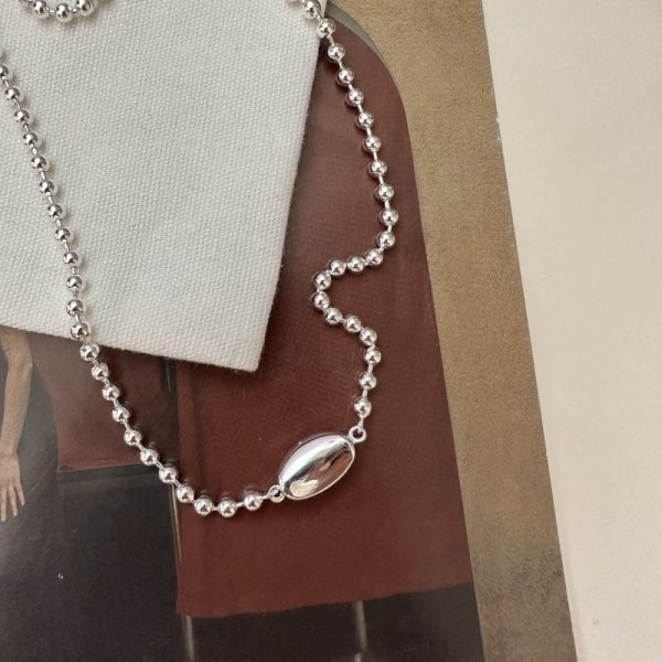 Wholesale 925 Sterling Silver Bead Collarbone Necklace - Image 2