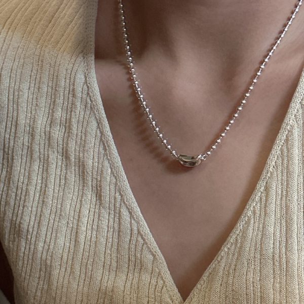 Wholesale 925 Sterling Silver Bead Collarbone Necklace - Image 5
