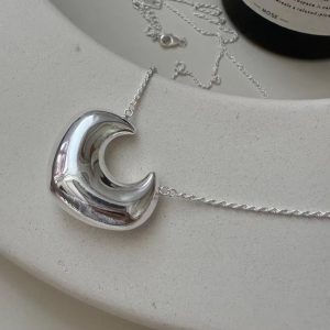 Wholesale 925 Sterling Silver Hollow Sweater Necklace
