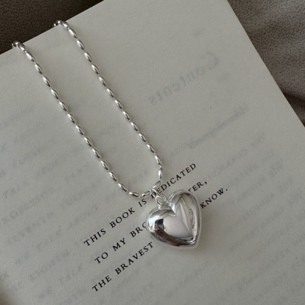 Wholesale 925 Sterling Silver Hollow Heart Necklace - Image 3