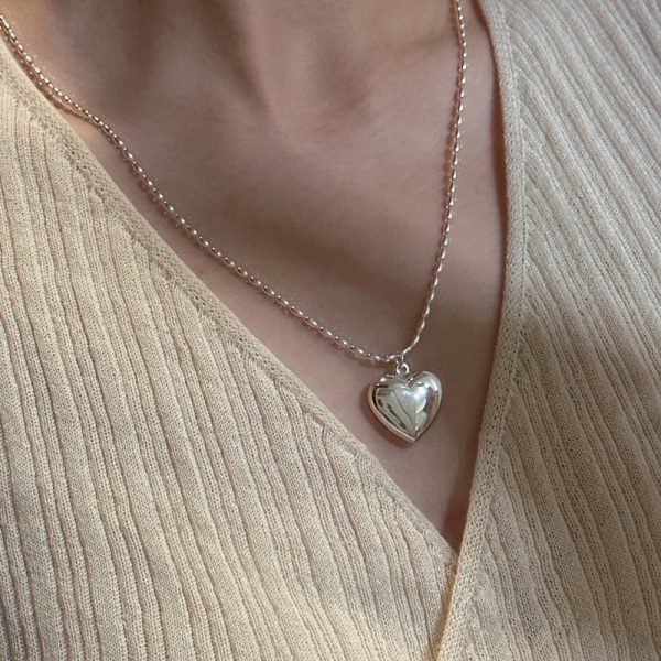 Wholesale 925 Sterling Silver Hollow Heart Necklace - Image 4
