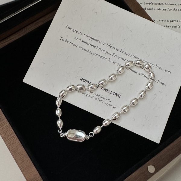 Wholesale 925 Sterling Silver Rice Bead Bracelet