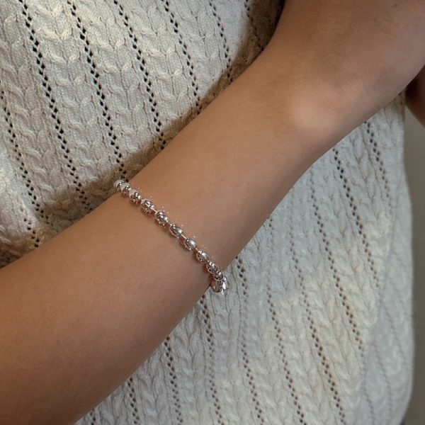 Wholesale 925 Sterling Silver Rice Bead Bracelet - Image 4