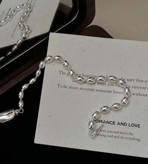Wholesale 925 Sterling Silver Rice Bead Bracelet - Image 3