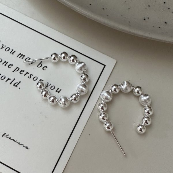Wholesale 925 Sterling Silver Cat Eye Hoop Earrings - Image 3