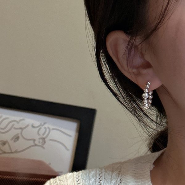 Wholesale 925 Sterling Silver Cat Eye Hoop Earrings - Image 5