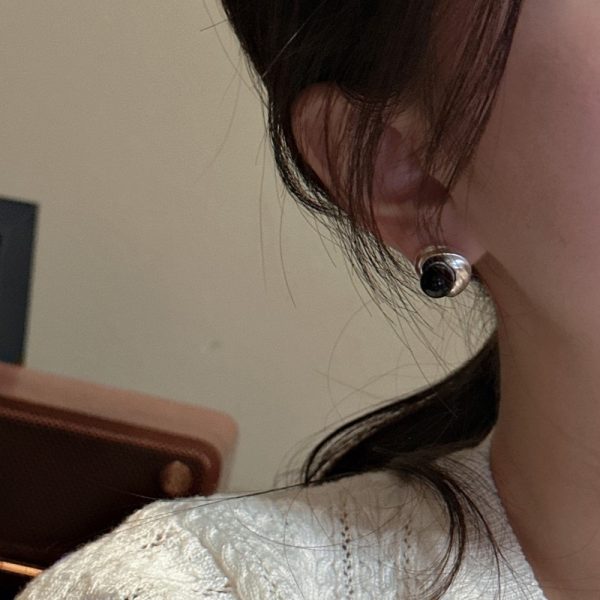 Wholesale 925 Sterling Silver Black Agate Earrings - Image 4