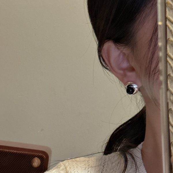 Wholesale 925 Sterling Silver Black Agate Earrings - Image 5