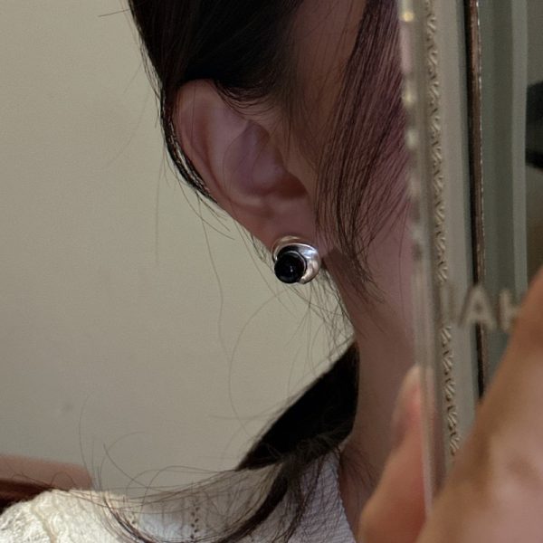Wholesale 925 Sterling Silver Black Agate Earrings - Image 6