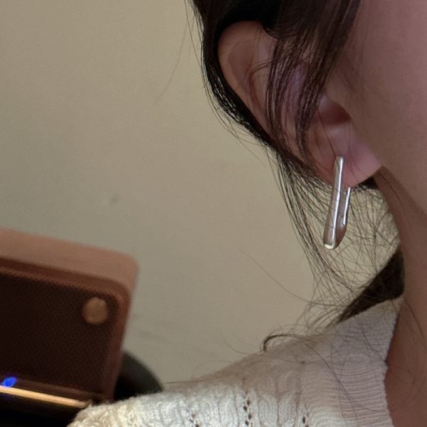Wholesale 925 Sterling Silver  Simple Matte Earrings - Image 5