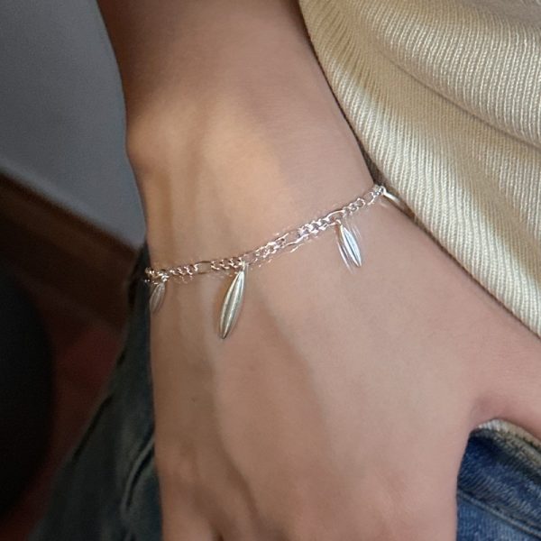 Wholesale 925 Sterling Silver Matte Fringe Necklace - Image 4