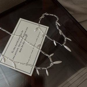 Wholesale 925 Sterling Silver Matte Fringe Necklace