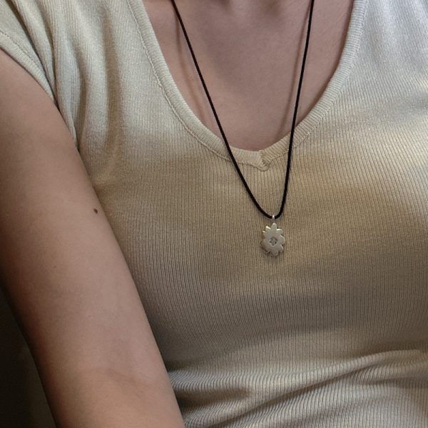 Wholesale 925 Sterling Silver Frangipani Zircon Cord Necklace - Image 5