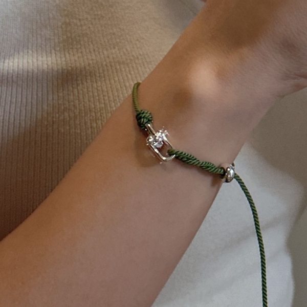 Wholesale 925 Sterling Silver Hoof Adjustable Cord Bracelet - Image 6
