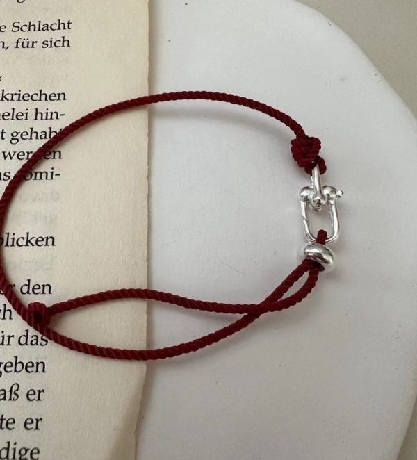 Wholesale 925 Sterling Silver Hoof Adjustable Cord Bracelet - Image 4