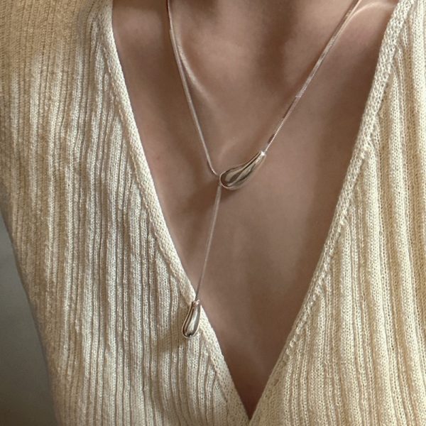 Wholesale 925 Sterling Silver Waterdrop Necklace - Image 5