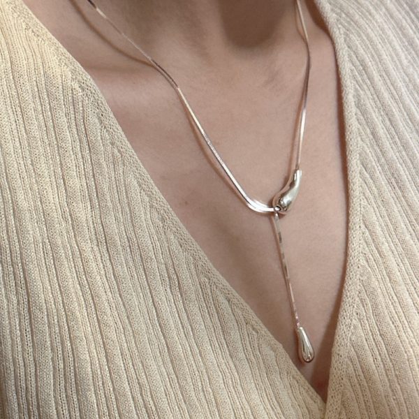 Wholesale 925 Sterling Silver Waterdrop Necklace - Image 6