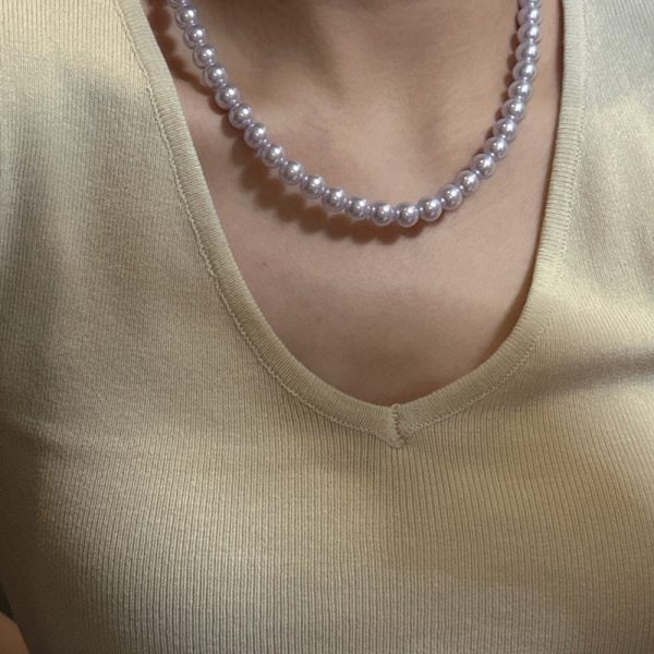 Wholesale 925 Sterling Silver Bright Blue Pearl Necklace - Image 4
