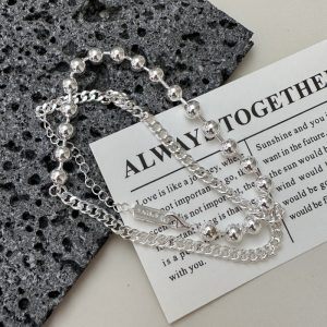 Wholesale 925 Sterling Silver Bead Patchwork Necklace